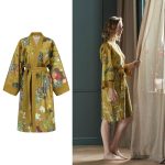 Van Gogh Tencel Kimono Gold Bathrobe