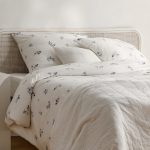 White & Grey Cotton BedSheet Set
