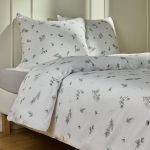 White & Grey Cotton BedSheet Set