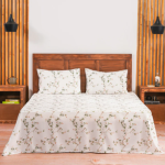 Botanical Reverie | Luxe Cotton Sateen Bedding Set with Delicate Floral Whispers
