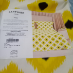 Tribe Deep Pocket Fitted Cotton Bedsheet Set with Pillow Covers | 72x80x16 Inches | Sapphire