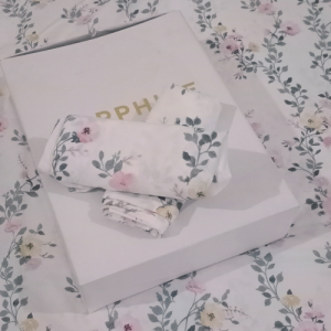 White Floral King Cotton Percale Bedsheet Set | 220 TC | Home & You