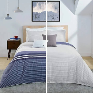 Lacoste Luxury Winter King Size Comforter Set - 100% Cotton with Microfiber Fill | Premium Bedding with Zipped Pillow Covers