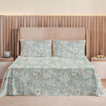 Luxury Oyster Mist Super King Cotton Bedsheet Set