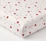 Pottery Barn Love Bug Organic King Size Bed Sheet Set