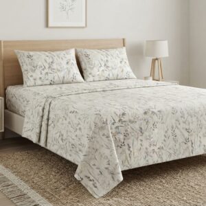 Nocturne King Size Bedsheet Set | Bamboo & Cotton Blend | T-500