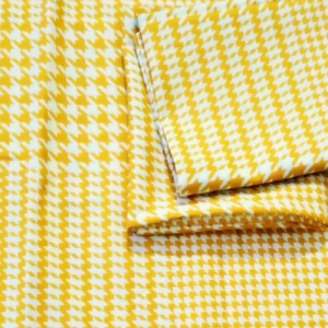 Mustard Geometric Cotton Percale Bed Sheet Set – Crisp & Modern Design