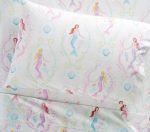Luxury Bailey Mermaid Organic King Cotton Percale Bedsheet Set | 220 TC | Pottery Barn