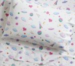 Luxury White Galaxy Heart Glow-in-Dark King Cotton Bedsheet Set | 220 TC | Pottery Barn