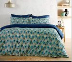 Teal Peacock Bedspread Set | T-300 | by Charisty USA