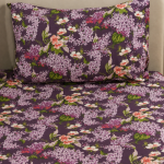 Plum Floral Single Duvet Cover Set | T-300 | by Sapphire