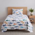 Shark Party Single Bedsheet | T-220 | by Pottery Barn