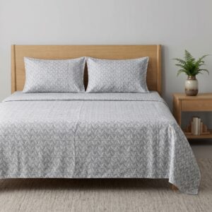 Sage Mist Chevron Bedsheet | T-300 | by Bedding House