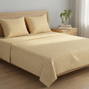 Golden Hour Check Bedsheet | T-210 | by Sapphire