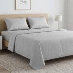 Silver Mist Geometric Bedsheet | T-300 | by Bedding House