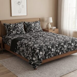 Shadow Floral Bedsheet | T-300 | by Sapphire Home