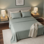 Micro-Dot Green Bedsheet Set by Sapphire
